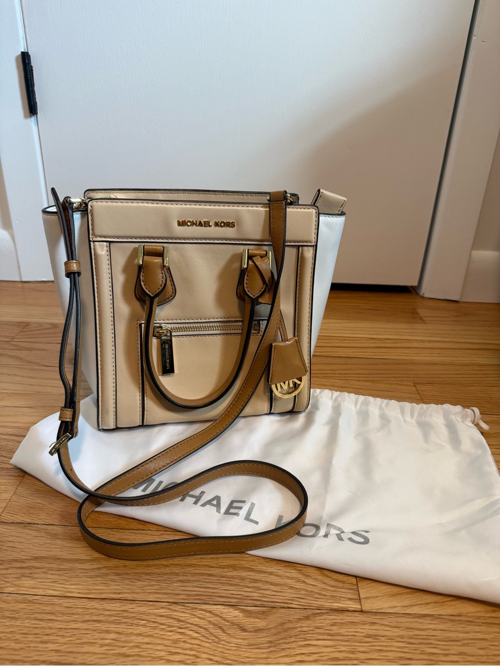 Michael Kors Colette Color-block Leather Satchel - Like New